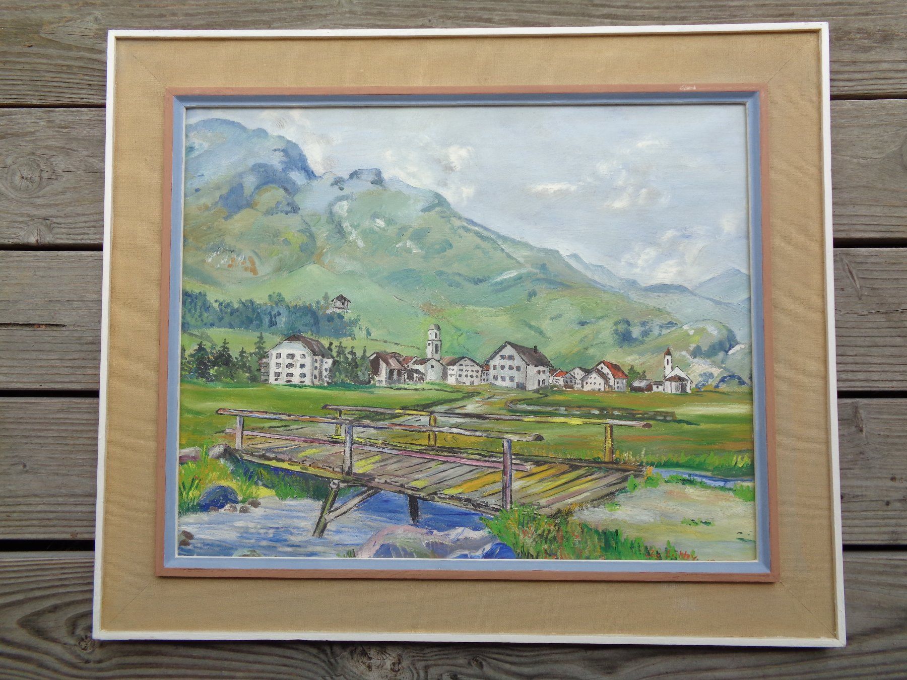 Tableaux: GEMÄLDE BIVIO GRAUBÜNDEN PIZ FORBESCH – D'occasion à Henggart par Pascha22