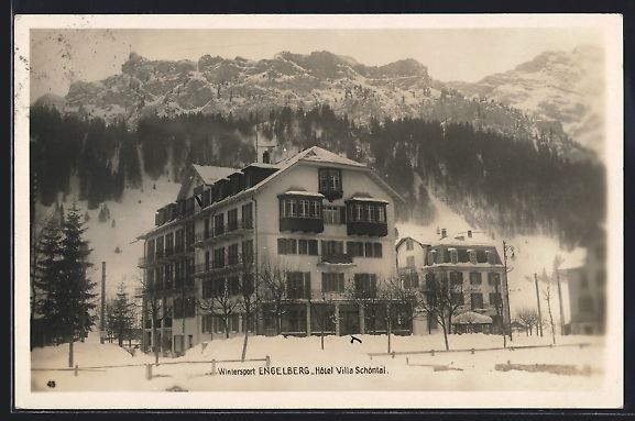 Cartoline postali: AK Engelberg, Hotel Villa Schöntal – Usato da Berlin venduto da bartko-reher