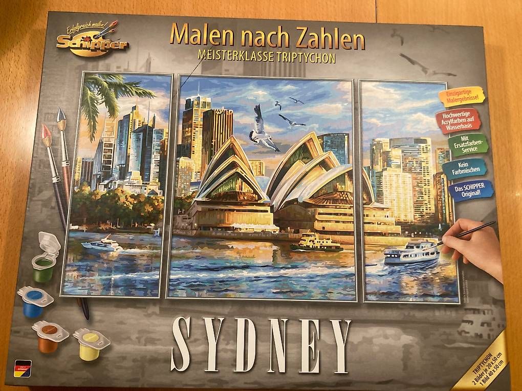 Dipinti: Bild/Gemälde "Sidney", Malen nach Zahlen, 3-teilig – Nuovo (secondo la descrizione) da Gelterkinden venduto da froggy80 4