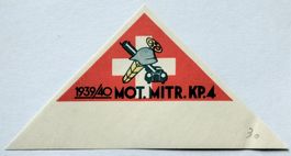 Soldatenmarke 2.WK, Mot Mitrailleur Kp 4, gesch, Wi Mot 11-2