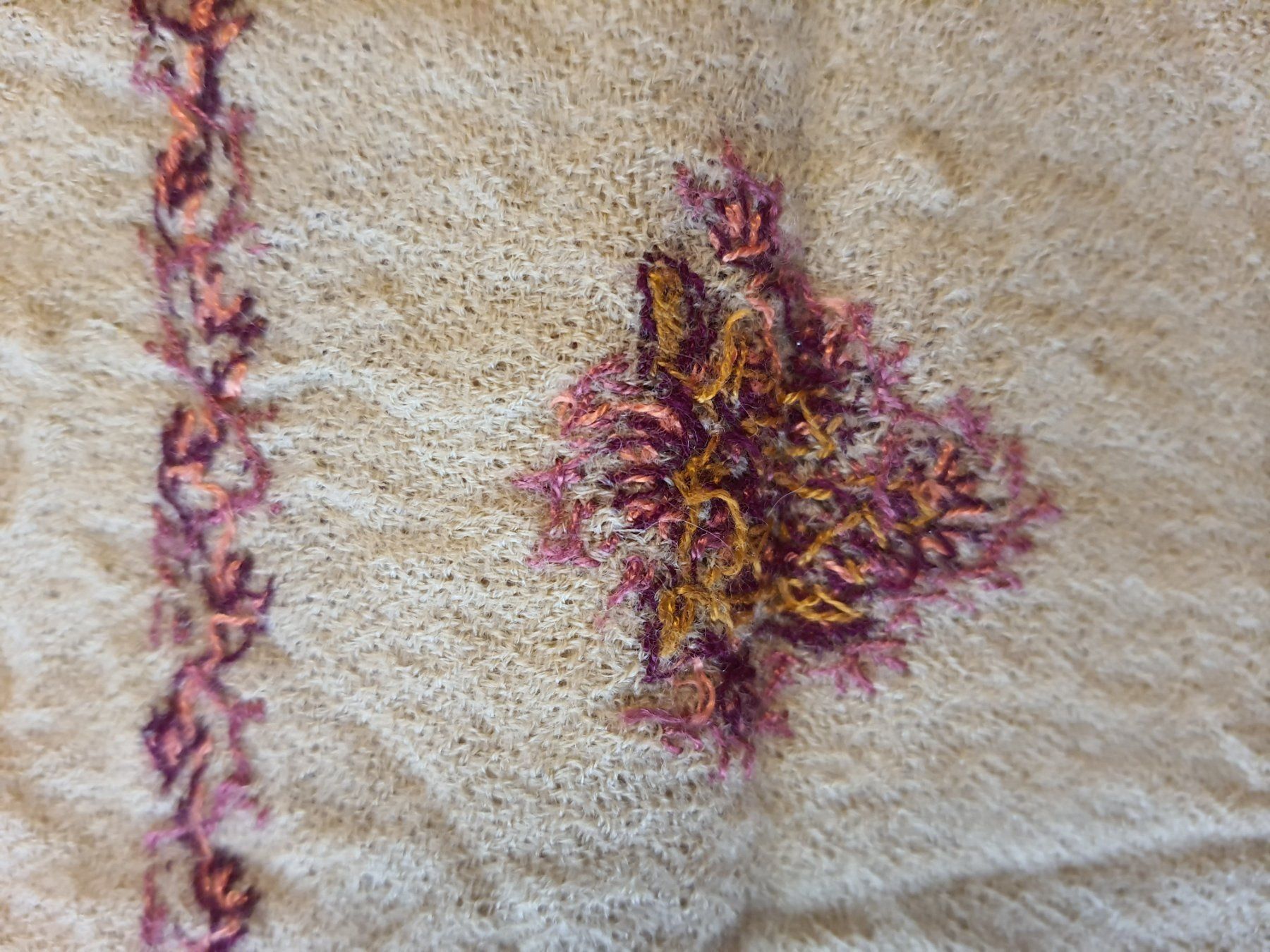 Foulards, Tücher & Schals: Schal Baumwolle bestickt in Handarbeit – Neu (gemäss Beschreibung) aus Zollikerberg von Sell-Buy-it