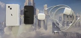Apple iPhone 13 mini + Airpods 3rd gen, + charger