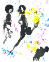 Grosse Tuschezeichnung: Jump