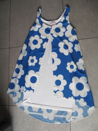 robe /top longue d'été blanc/royal gr. S