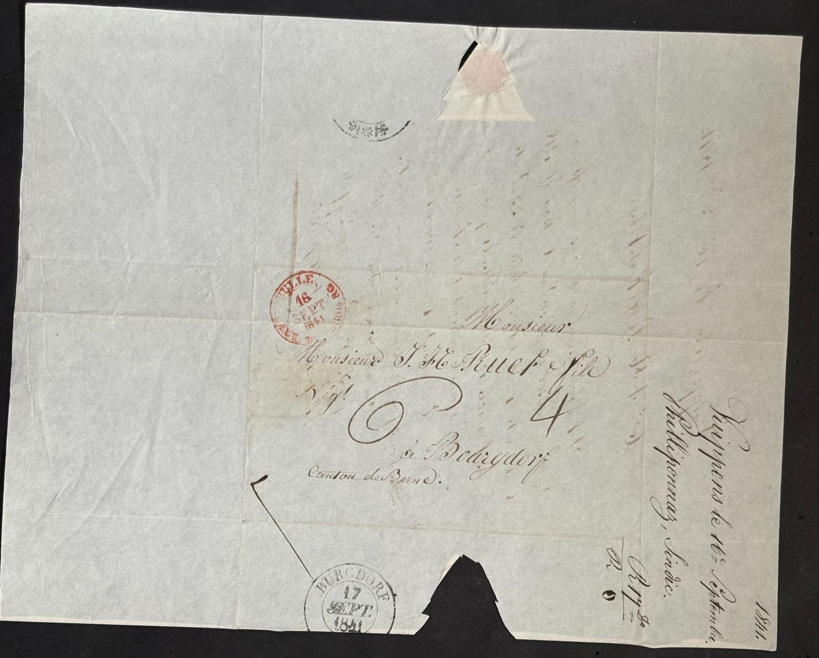 Documenti: HISTORISCHES HANDSCHRIFTLICHES DOKUMENT VON 1841 – Usato da Ostermundigen venduto da wini63