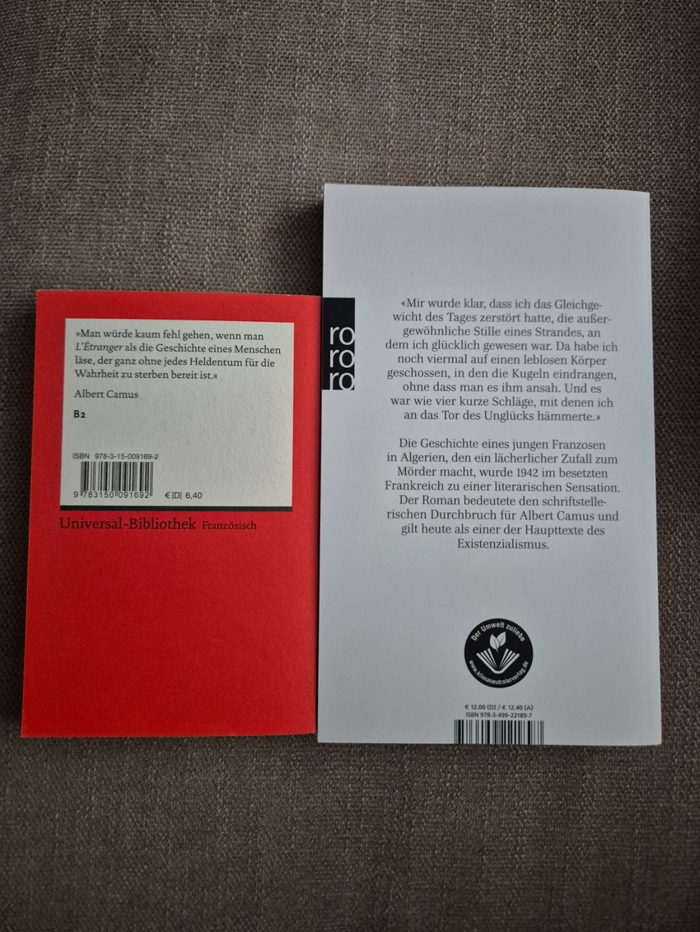 Libri: L'Étranger/der Fremde – Nuovo (secondo la descrizione) da Reigoldswil venduto da lus_76dn 1