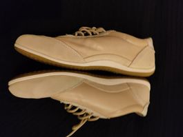 GEOX Respira cream leather trainers sneakers casual chic 40