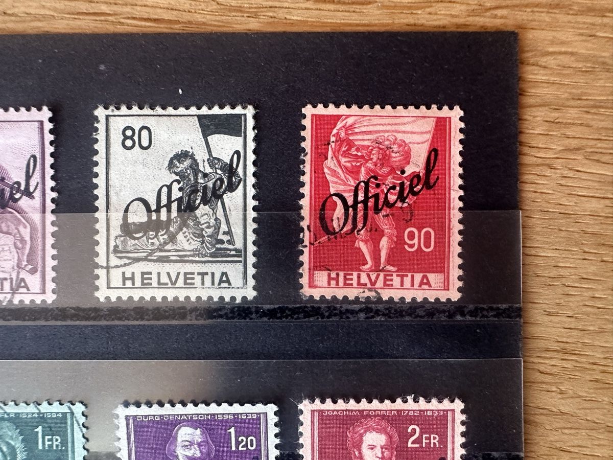 Alle Briefmarken: Schweiz - Verwaltungsmarken o – Gebraucht aus Schmitten / FR von Samsara169 2