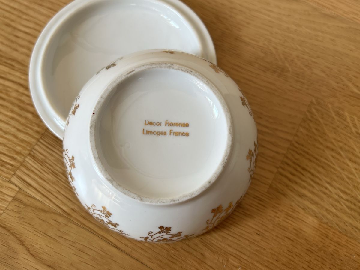Seifenschalen: Limoges France Schmuckdose Schale Goldig Vintage – Gebraucht aus Basel von clembou 2