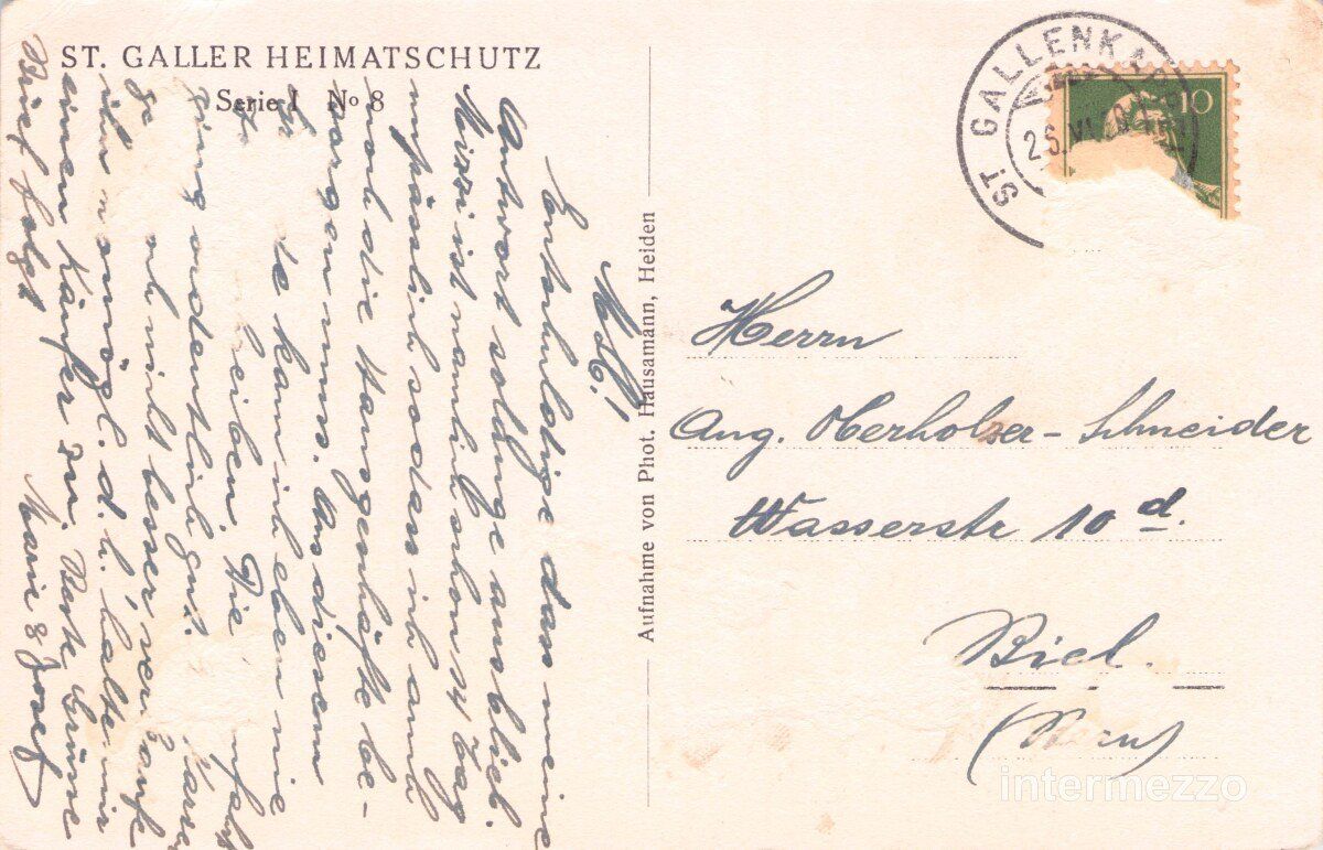 Cartoline postali: Wattwil SG // 1919 Scheftenau – Usato da Basel venduto da intermezzo12 1