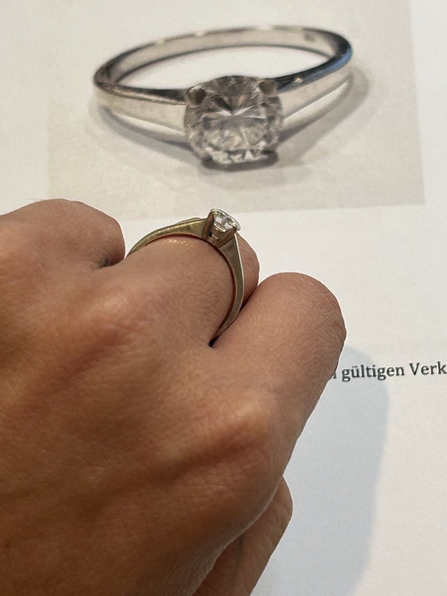 Anelli: Solitär Ring WG 750 mit Diamant – Nuovo (secondo la descrizione) da Ehrendingen venduto da Gintonic1991 2