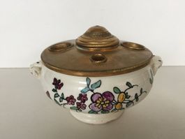 ancien encrier en céramique / alte Keramik Tintenfass