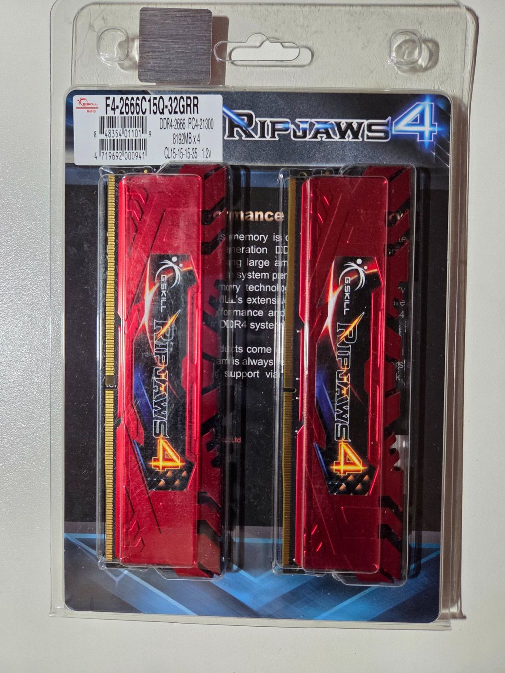 G.Skill Memoria / RAM: G.SKILL Ripjaws 32GB DDR4-2666Mhz – Usato da Lufingen venduto da Richard93 1