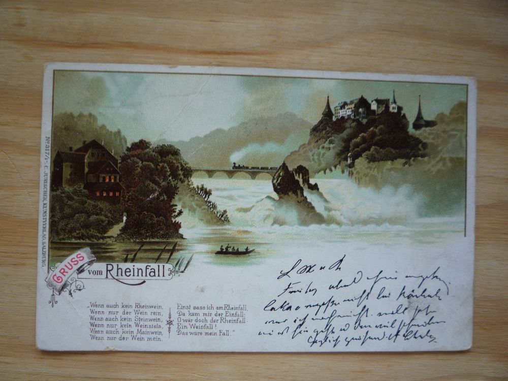 Gruss vom Rheinfall, Litho, 18.6.98 1
