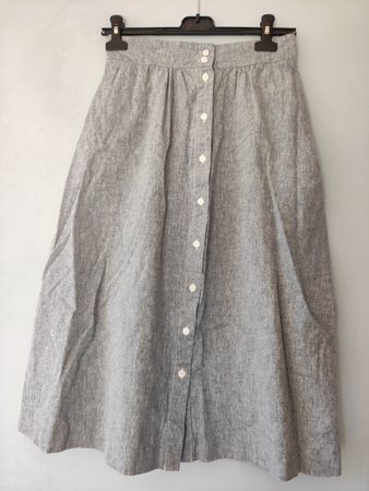Jupe longue boutonnée Cyrillus Paris été en lin coton T36
