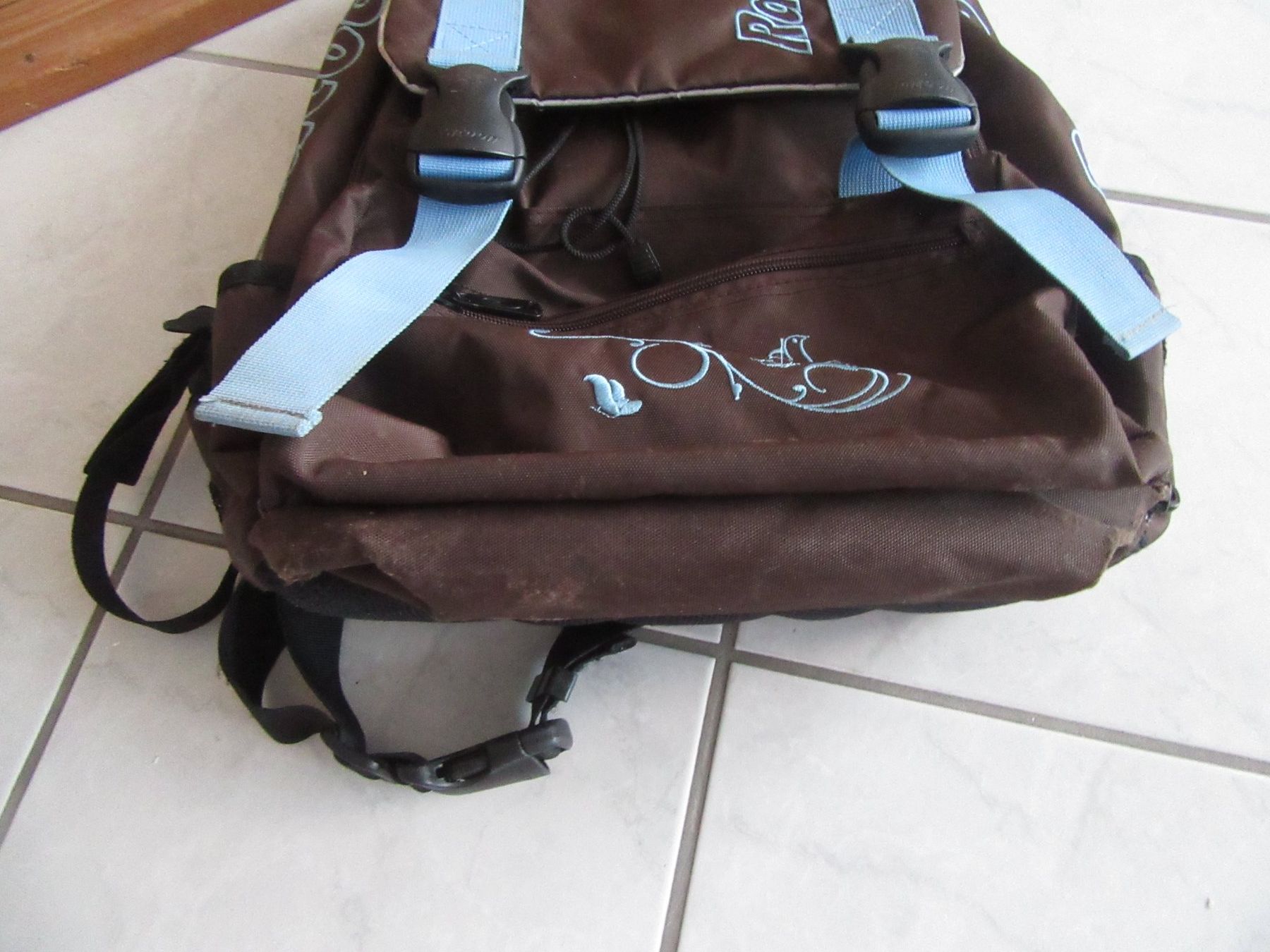 Racoon Kindertaschen: Kult Schulrucksack Racoon Braun/Blau – Gebraucht aus Mels von Sandylein 4