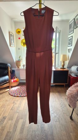 Asos rust open back jumpsuit