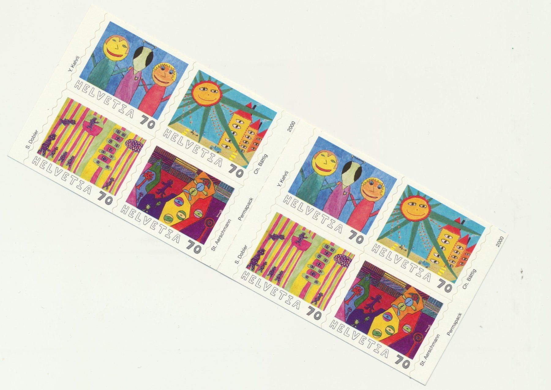 Tous les timbres: 2000 Kinderzeichenwettbewerb, Markenheftchen, ** postfrisch – Neuf (Voir description) à Winterthur par Zupogeru 1
