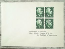 TR96 Enveloppe + Timbre Suisse 1948