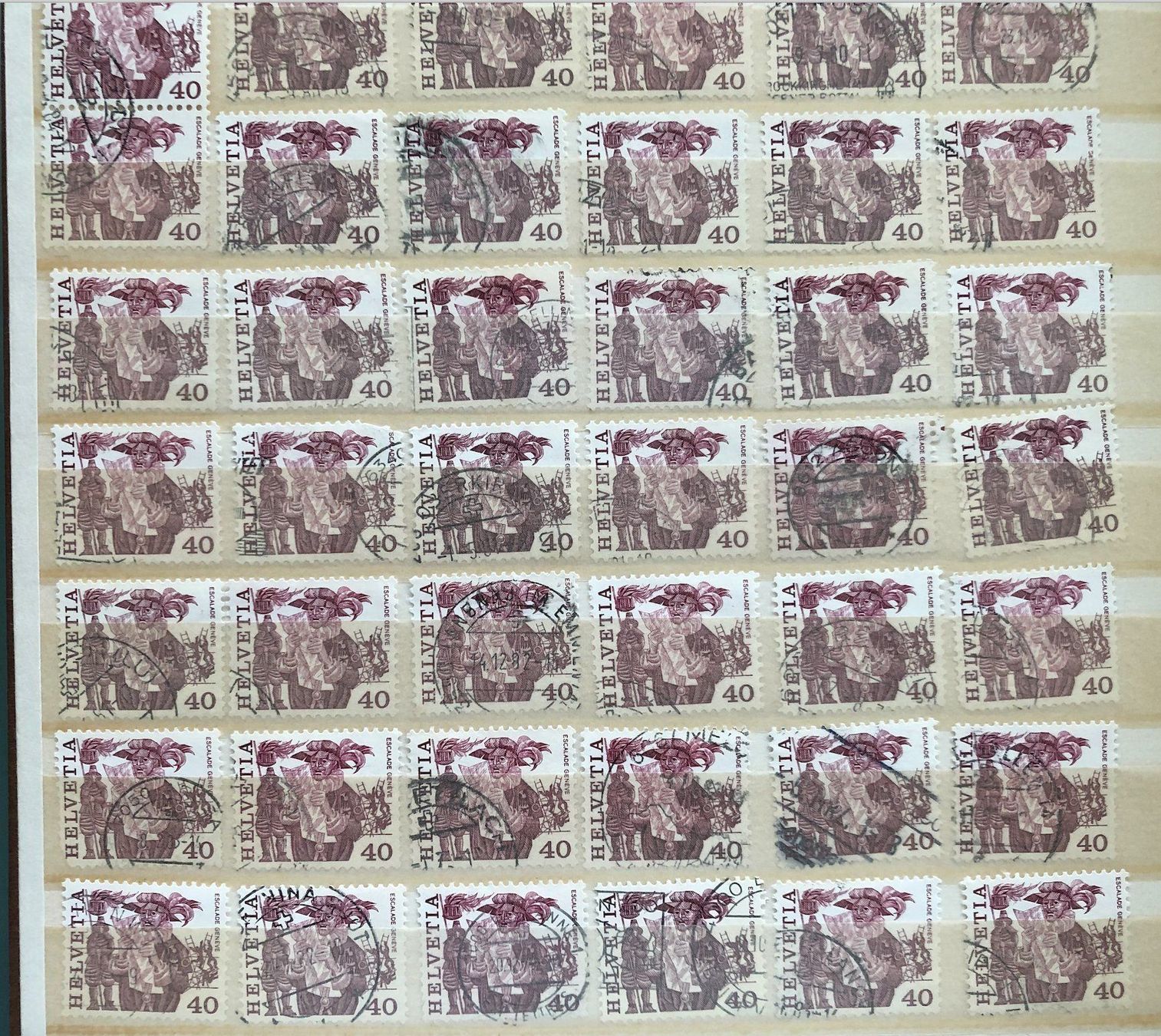 Tutti i francobolli: Nr.598 mit Stempel 60 Stück – Usato da Aarau venduto da Billa007 2