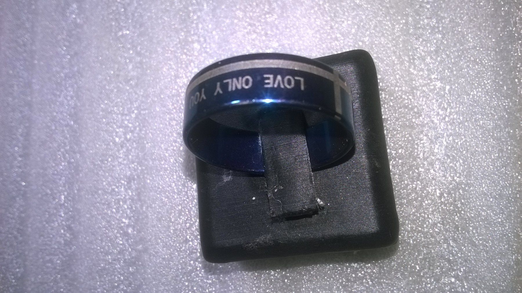 Ringe: RING EDELSTHAL,,DUNCKELBLAU,,,LOVE ONLY U – Neu (gemäss Beschreibung) aus Basel von bijoutrie_4 1