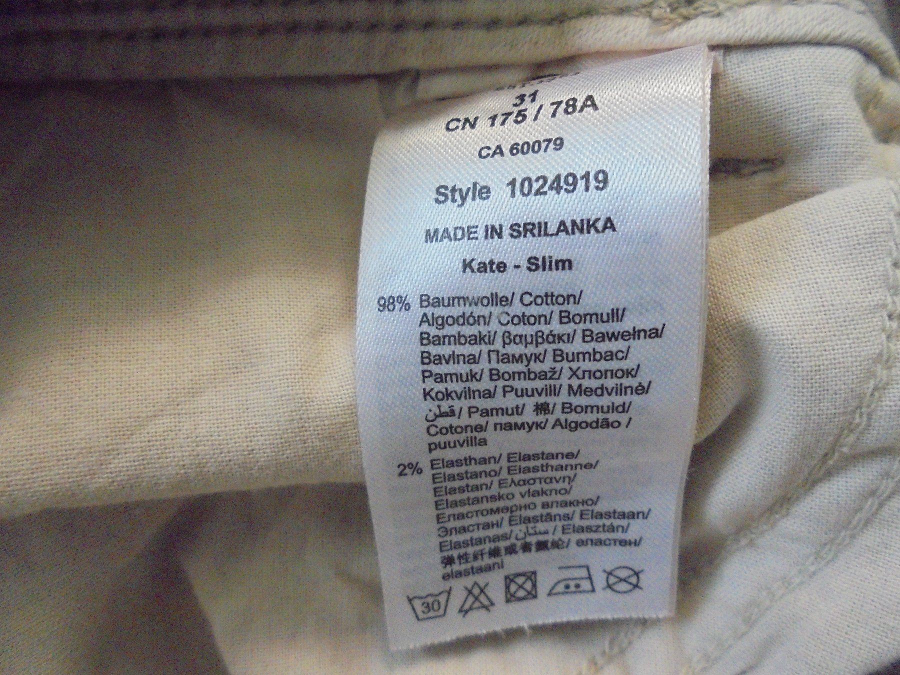 Tom Tailor Pantaloni: TOM TAILOR CAPRI-HOSE GR.31 NEUWERTIG – Usato da Rotkreuz venduto da Samballi 3