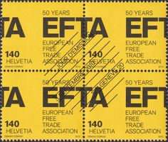 2010, Nr.1366 (EFTA) Viererblock + mit Ersttags-Stempel