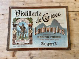 Alte Blechschild Kirschwasser Landtwig Jos