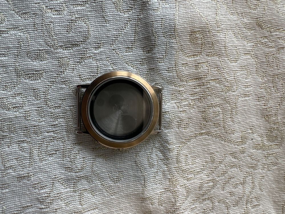 Lot Pour Restauration : Boîtier Montre Carré Chromé Avec Bracelet Acier Et Couronne Boulon - Années 70