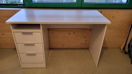 Schreibtisch / Pult weiss mit 3 Schubladen und Fach