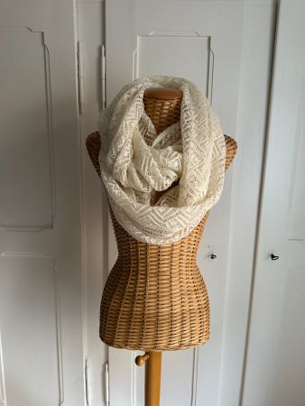 Strick Schlauchschal Loop offweiss