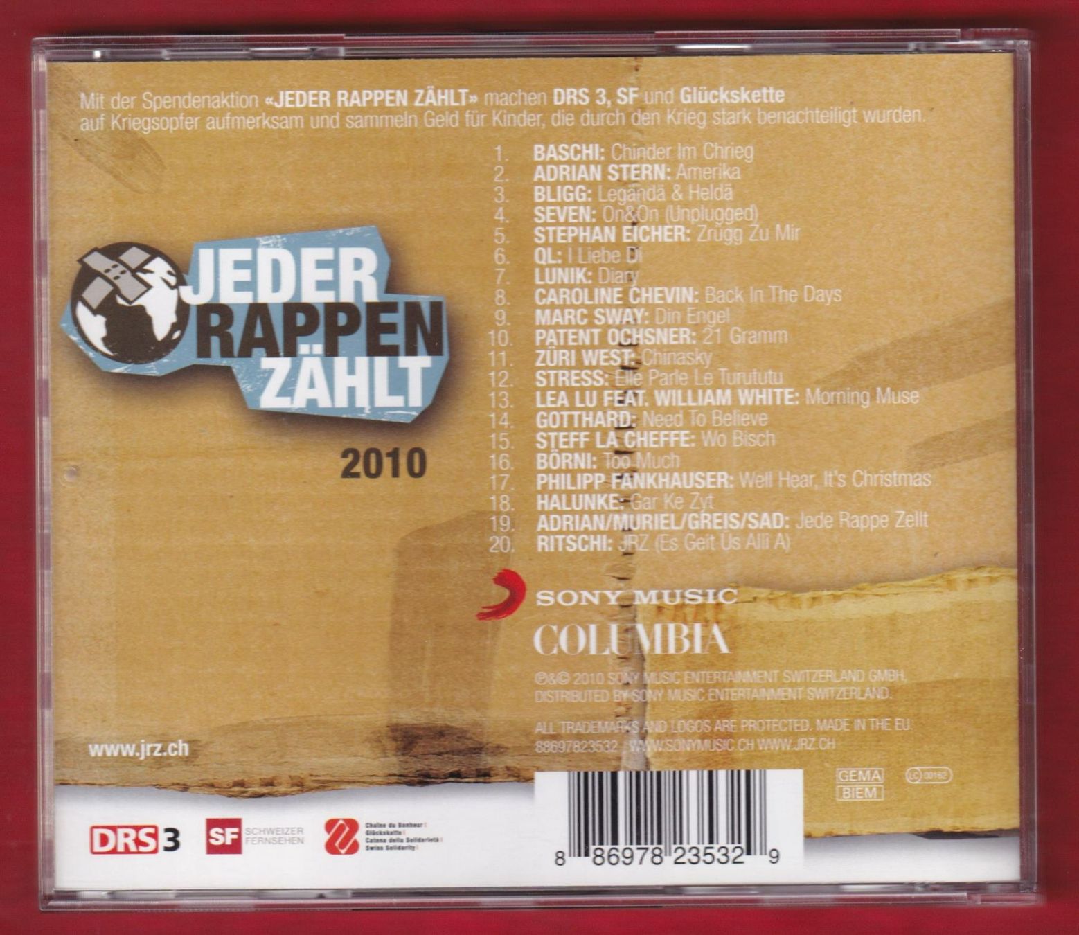 CD: Jeder Rappen Zählt 2010 - Various (CD) – Usato da Zürich venduto da Pfluftl2000 1