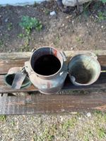 Vintage Kupfer Messing Gefaess Set – Patina – Antik Deko