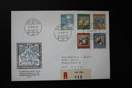 Umschlag mit Briefmarken Pro Patria  ZILLIS 1967