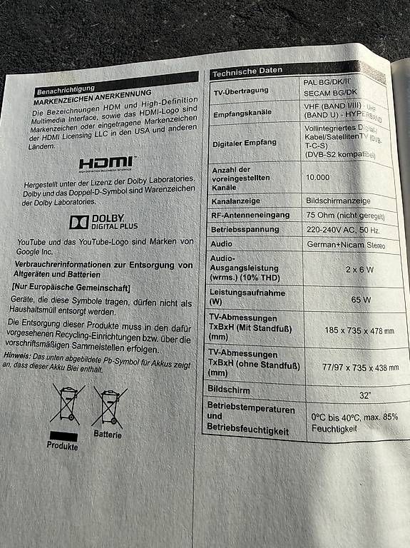 Televisori: TV  Durabase mit Fernbedienung  – Usato da Münsingen venduto da monic51 2