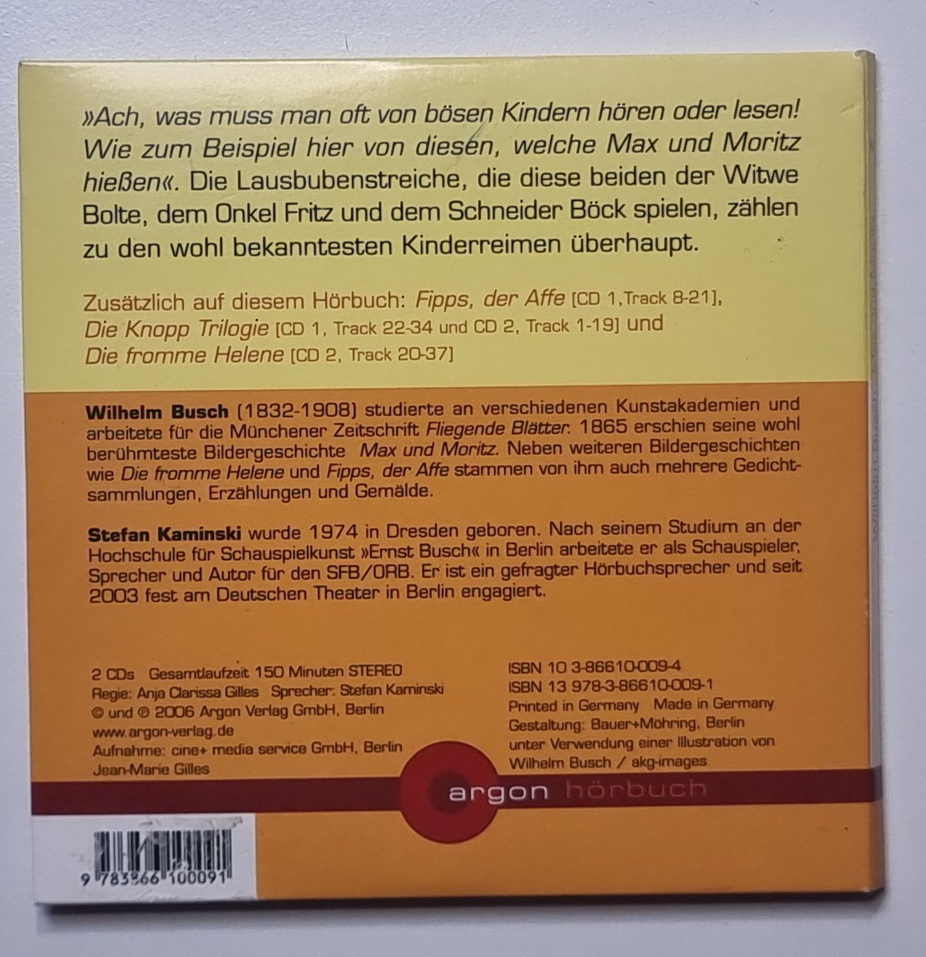 Audiolibri: MAX & MORITZ Wilhelm Busch +Fipps der Affe, Knopp Trilogie+ – Nuovo (secondo la descrizione) da Dürnten venduto da Bachtelrider_ 2
