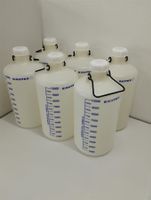 6 x Vorratsflaschen HDPE 10l graduiert