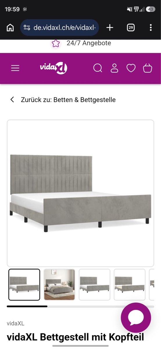 Vidaxl Letti: Doppelbett unbenutzt wird verkauft – Nuovo e nell'imballaggio originale da Rüti ZH venduto da Broly0601 1