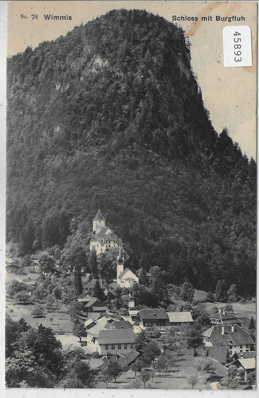 Cartes postales: Wimmis - Schloss mit Burgfluh – D'occasion à Ettingen par Kartenplanet