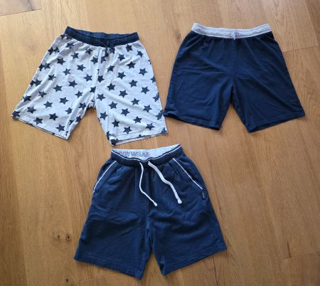 3x Kinder-Pyjamashorts Gr 158-164-S