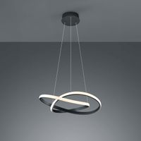 LED Pendelleuchte, Schwarz, 60 cm Ø