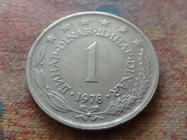 YOUGOSLAVIE  1  Dinar  1978