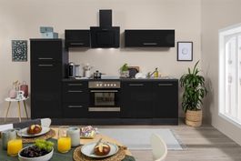 607 Küchenzeile Küchenblock 280cm E/SW - Küche Einbauküche