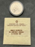 500 Lire 1987 Italia Silber – Leichtathletik – IPZS Etui