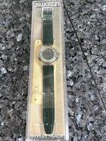 Swatch Automatik Herrenuhr mit Lederarmband, neuwertig