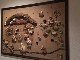 Krippenbild - Weihnachten als Bild - Krippensujet Unikat