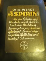 Aspirin Holz schild, Vintage Bayer Reklame, Rarität!