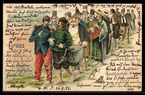 Cartes postales: Litho Männer verschiedener Nationalit – D'occasion à Berlin par bartko-reher