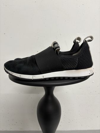 Jimmy Choo Sneaker Schwarz Oakland Gr. 40 Mesh Wildleder