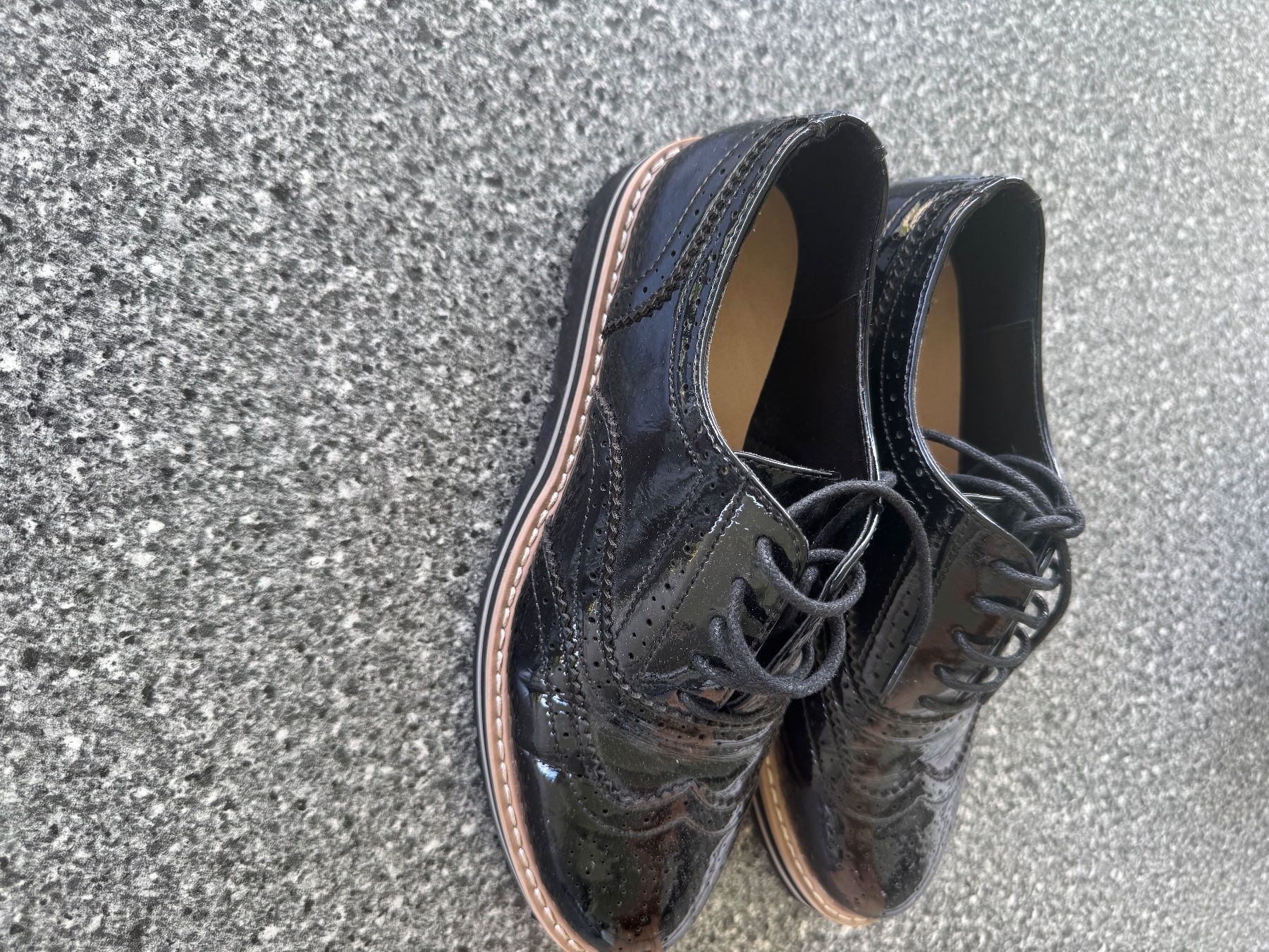 Anna Field Scarpe da donna: Schwarze Lack-Schnürschuhe Gr.37 Annafeld – Nuovo (secondo la descrizione) da Dulliken venduto da krestik79 1